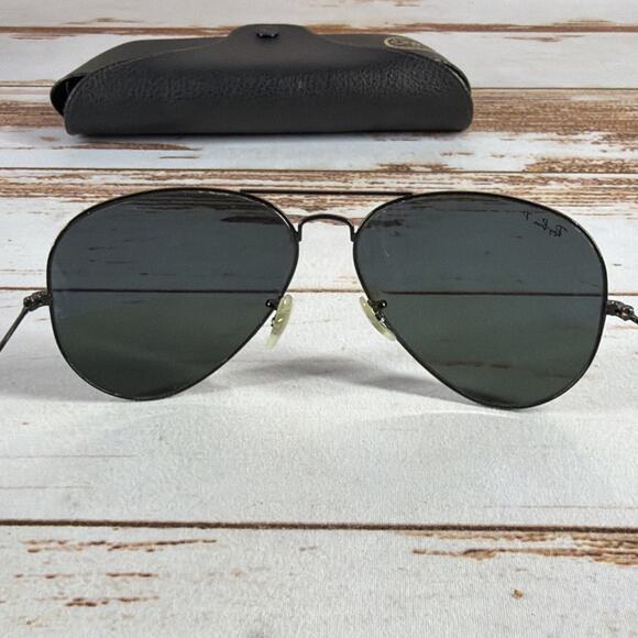 Ray-Ban Aviator RB3025 004/58 62mm Gunmetal Polarized Sunglasses - Picture 4 of 7
